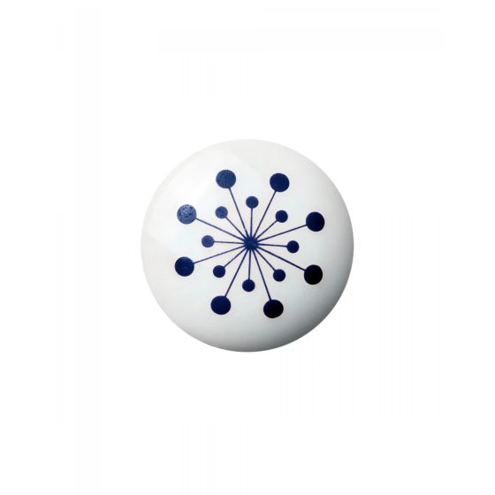 Flower Porzellanknauf | Haken | Blau | Anne Black